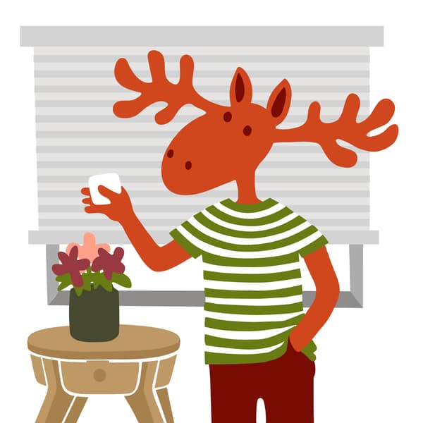 Losík ovláda inteligentnú roletu.