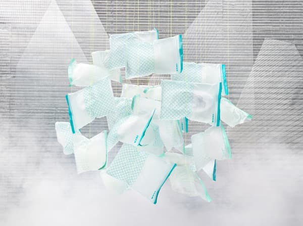 Lots of all-round IKEA ISTAD re-sealable bags, made mostly of a renewable material from the sugar cane industry.