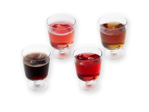 Low Sugar Soft Drinks Lingonberry, Raspberry, Cola & Black Ice Tea with Lemon