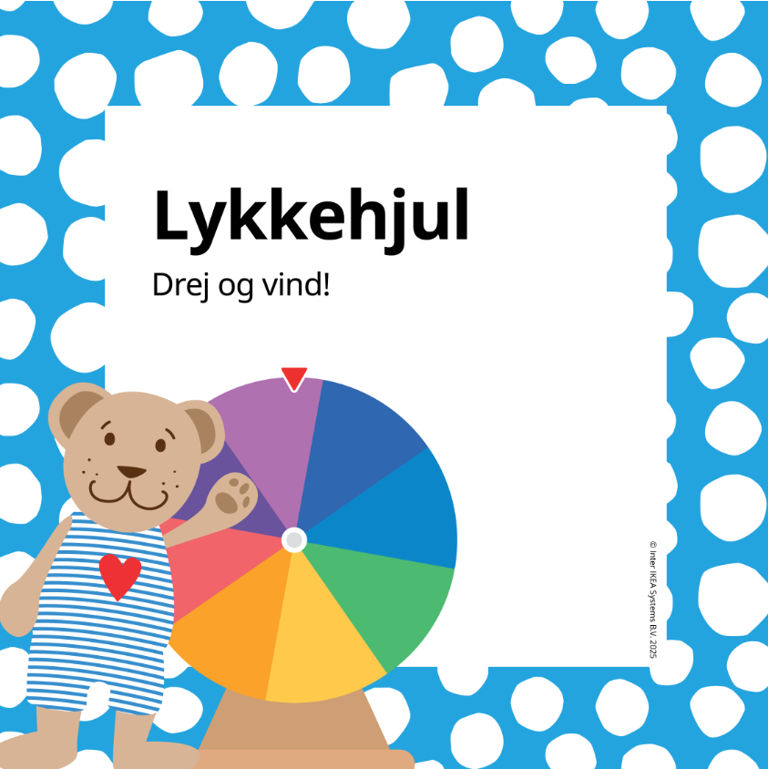 Lykkehjul for børn. Kom og drej