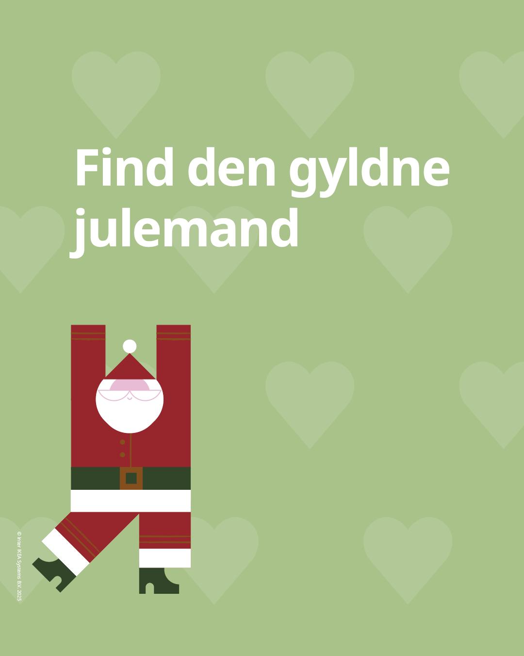 Lysegrøn baggrund med en julemand