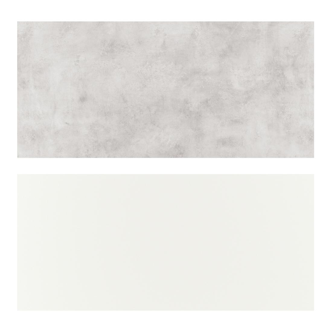 LYSEKIL חיפוי לקיר, דו צדדי לבן/אפור בהיר גוון בטון, ‎119.6x55 ס"מ‏