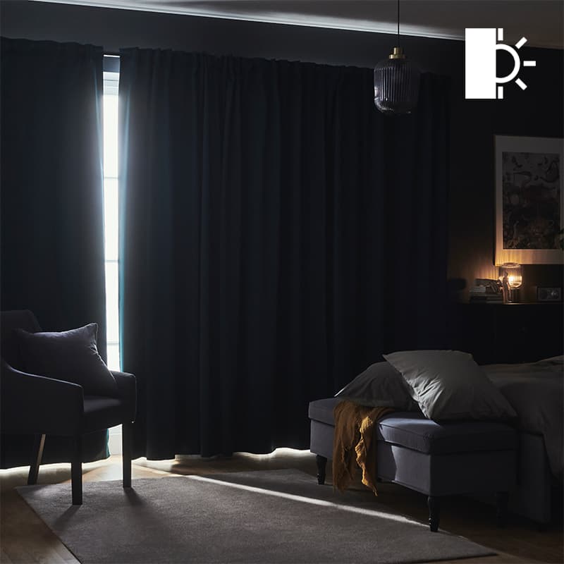 MAGJULL set of block out curtains in living room in Singapore