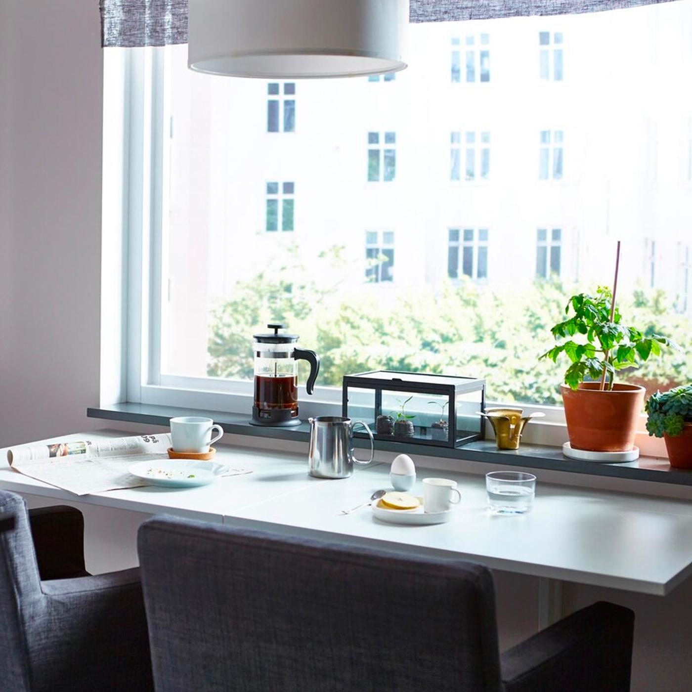 Make a space-saving dining table