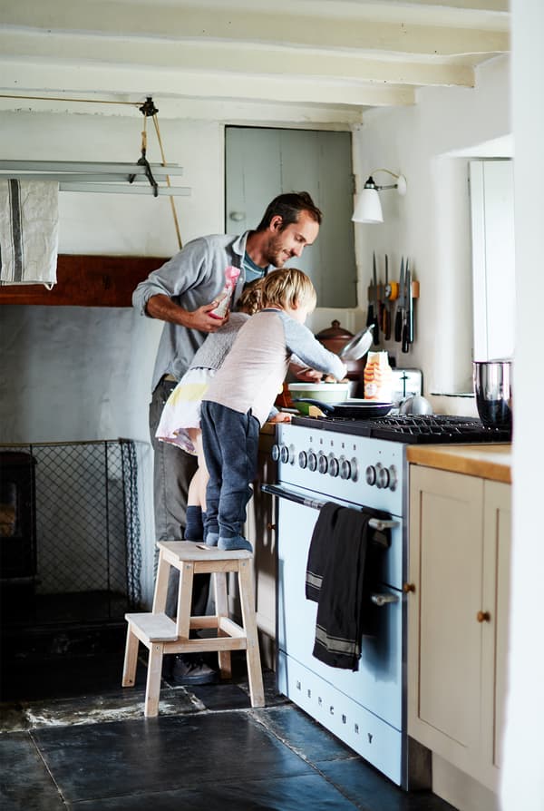 Make it easy for kids to help in the kitchen.