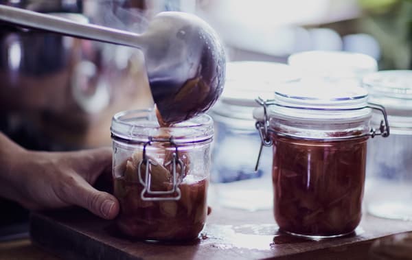Make Rebecca’s rhubarb compote at home.