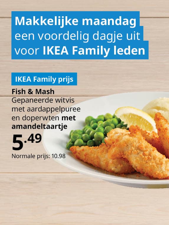 Makkelijke maandag een voordeling dagje uit voor IKEA Family leden
