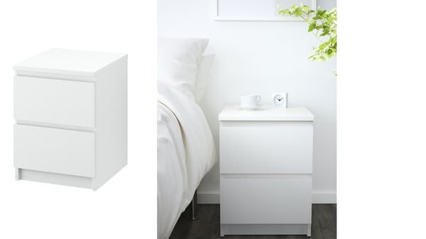 MALM bedside table in white 
