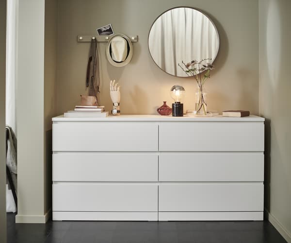 malm tirroir blanc 