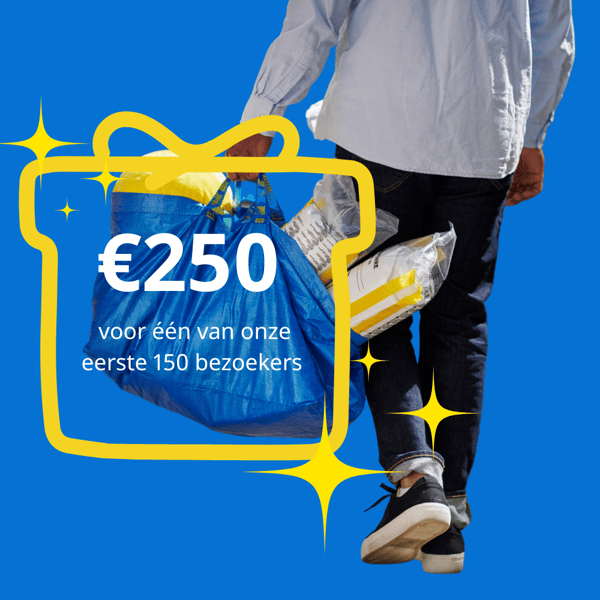 Man met zak en cadeautje