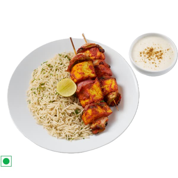 Mandi rice with Paneer Tikka
