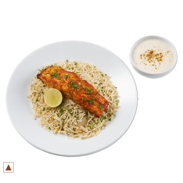 Mandi rice with Salmon fillet 
