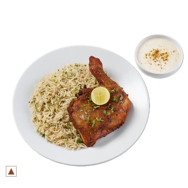 Mandi rice with Tandoori chicken