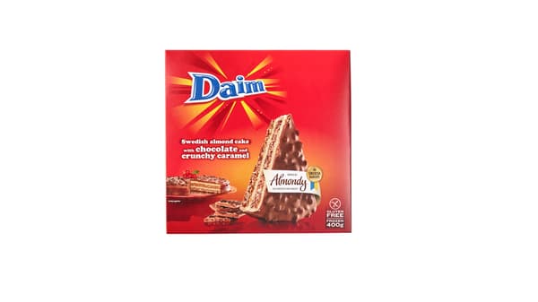Mandlový dort Almondy s čokoládou Daim 400 g.