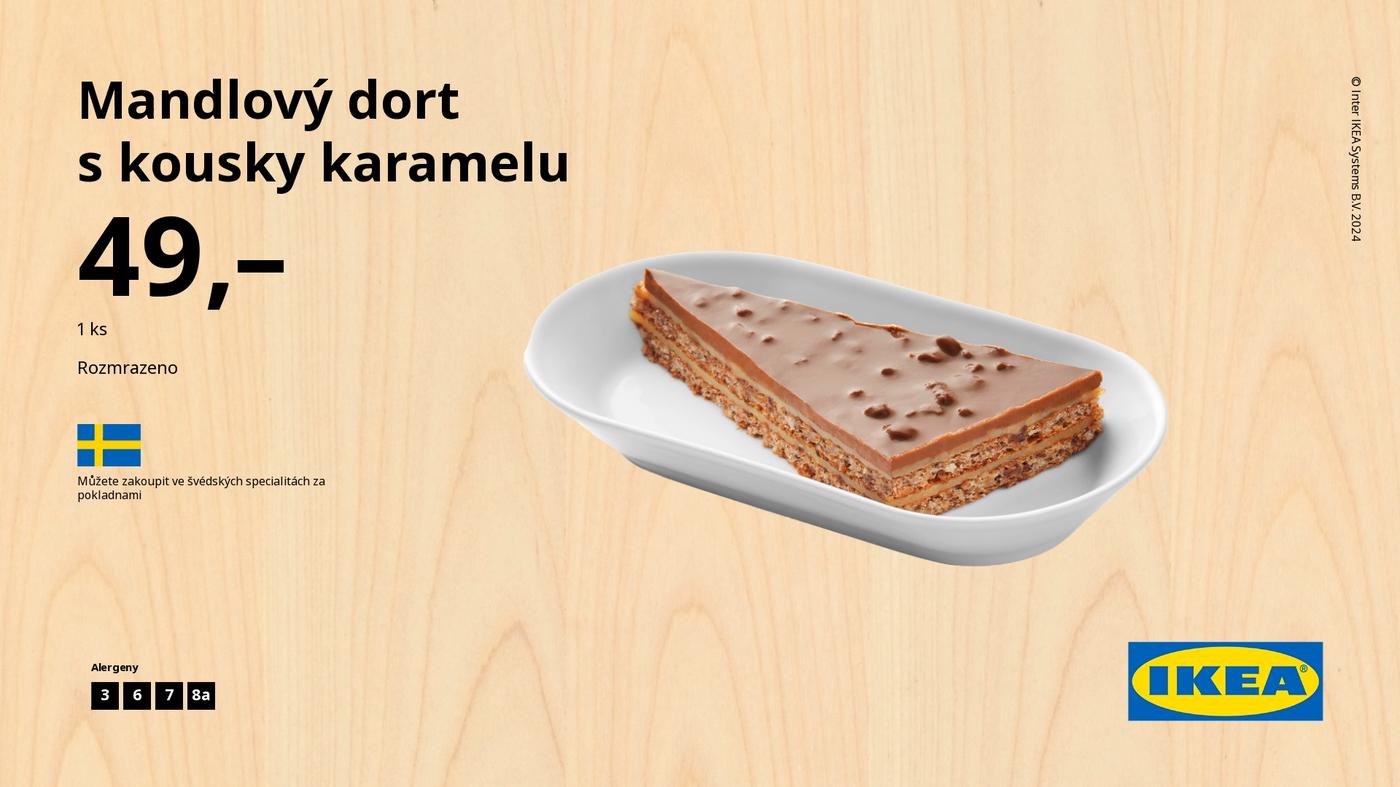 mandlový dort s kousky karamelu