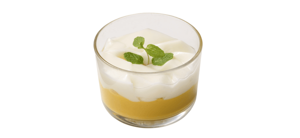 Mango almond jelly pudding
