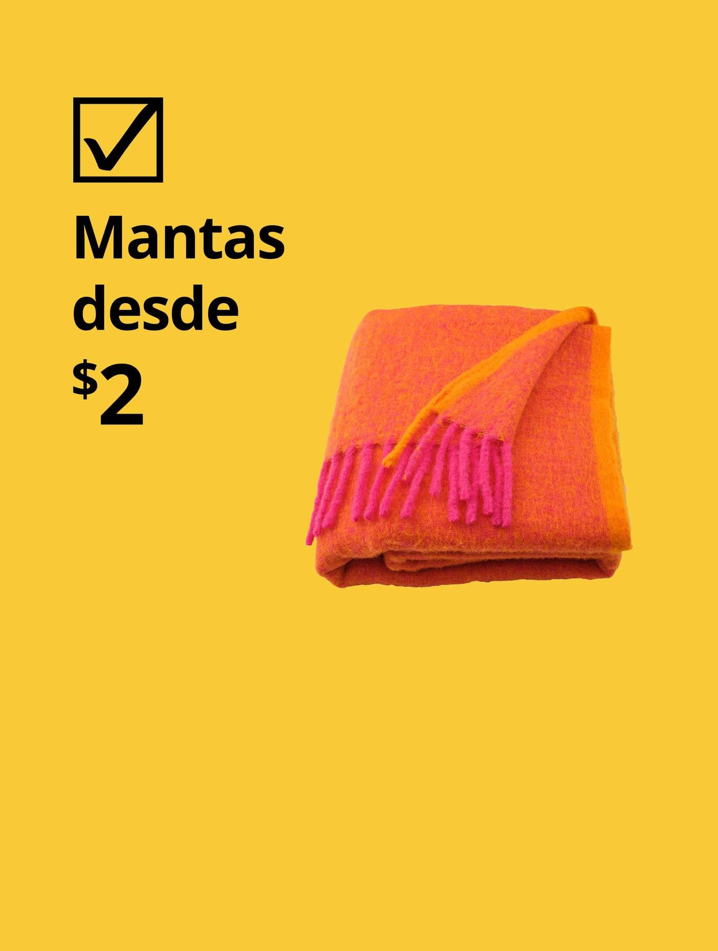 Mantas desde $2