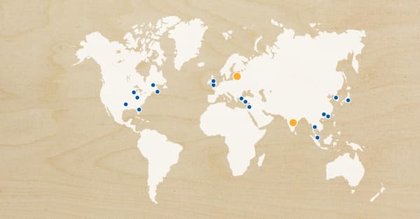 Map showing our arrival, expansion and upcoming launches in countries around the world in 2018.
