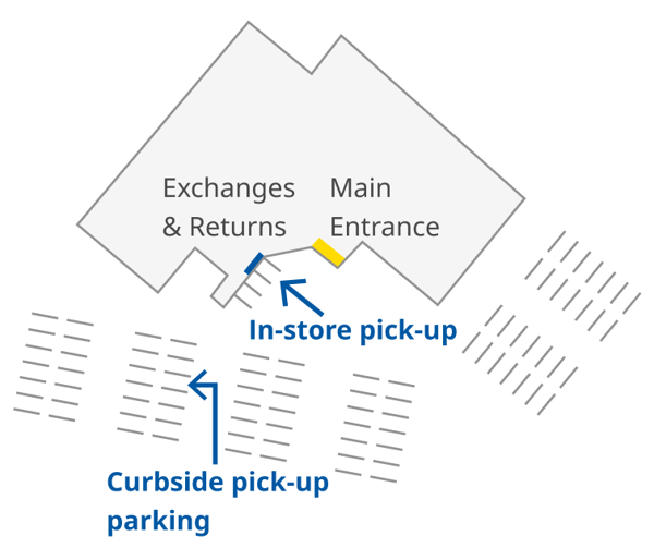 Map to IKEA Baltimore Click & Collect pick-up location