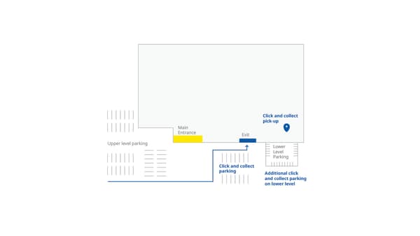 Map to IKEA Burbank Click & Collect pick-up location