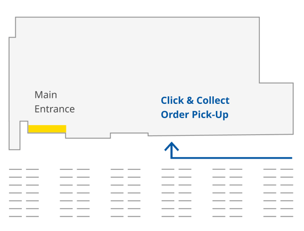 Map to IKEA Carson Click & Collect pick-up location