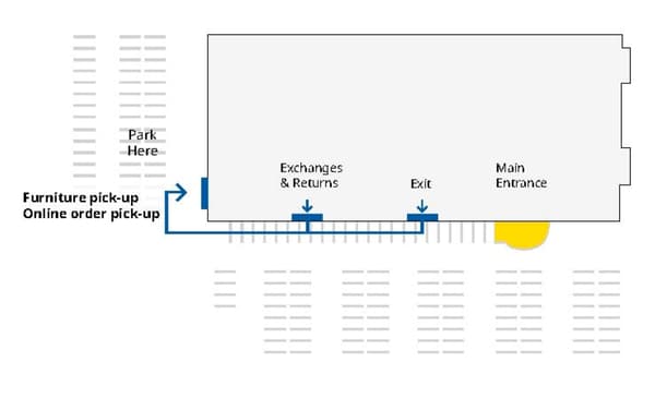 Map to IKEA Costa Mesa Click & Collect pick-up location
