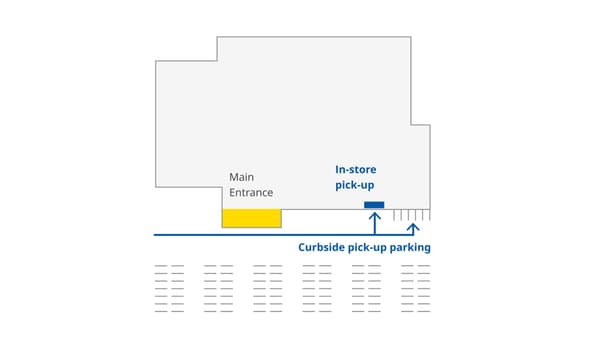 Map to IKEA New Haven Click & Collect pick-up location