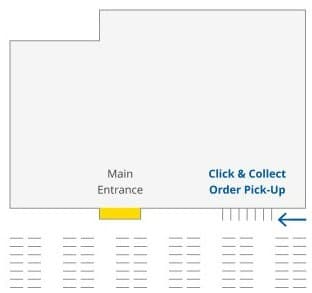 Map to IKEA San Diego Click & Collect pick-up location