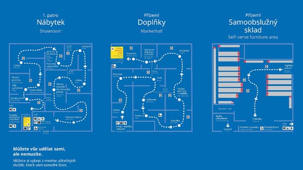 Mapa obchodu IKEA Praha-Zličín