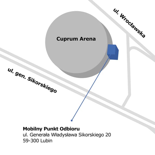 mapka centrum cuprum arena