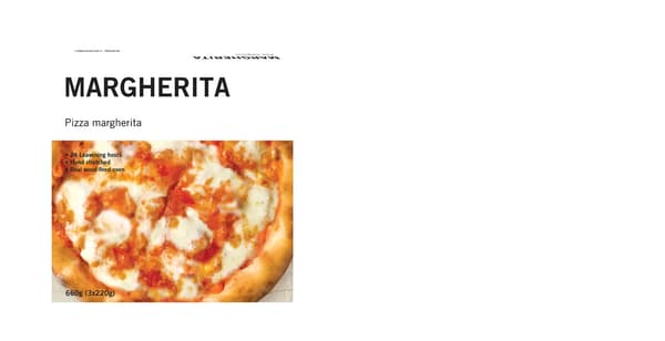 MARGHERITA pizza-margherita, 3x 220 g