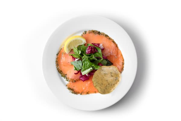 Marinated salmon salad