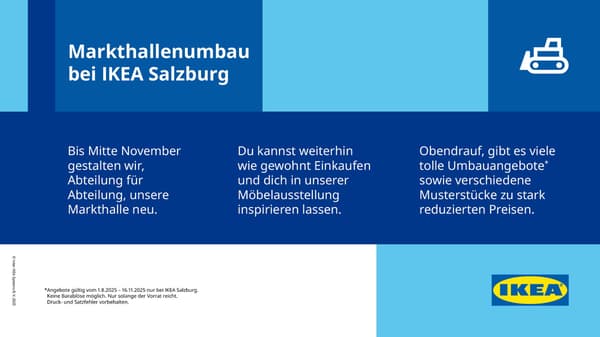 Markthallenumbauhinweis