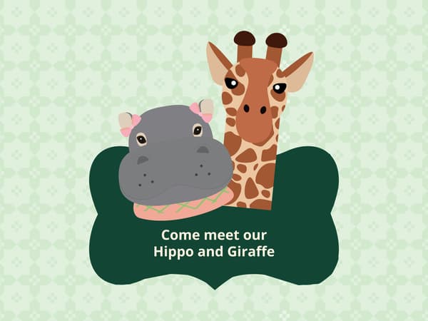 MAscot hippo & giraffe