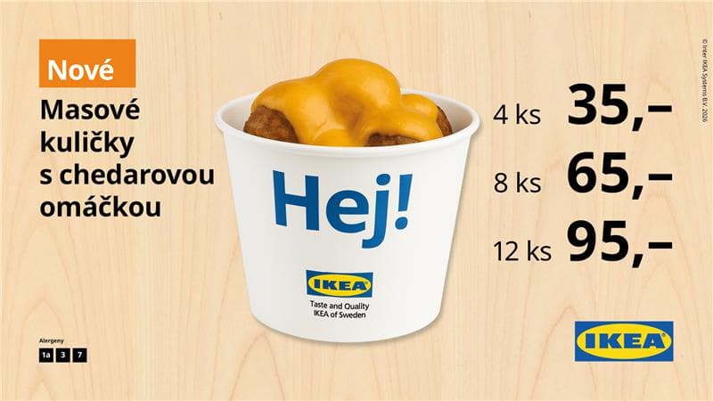 Masové kuličky s chedarovou omáčkou