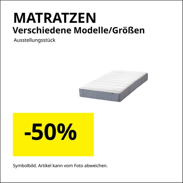 MATRATZEN – Verschiedene Modelle/Größen
Ausstellungsstück mit -50 % Rabatt