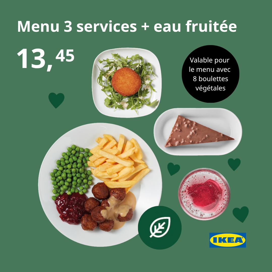 Menu 3 services au restaurant
