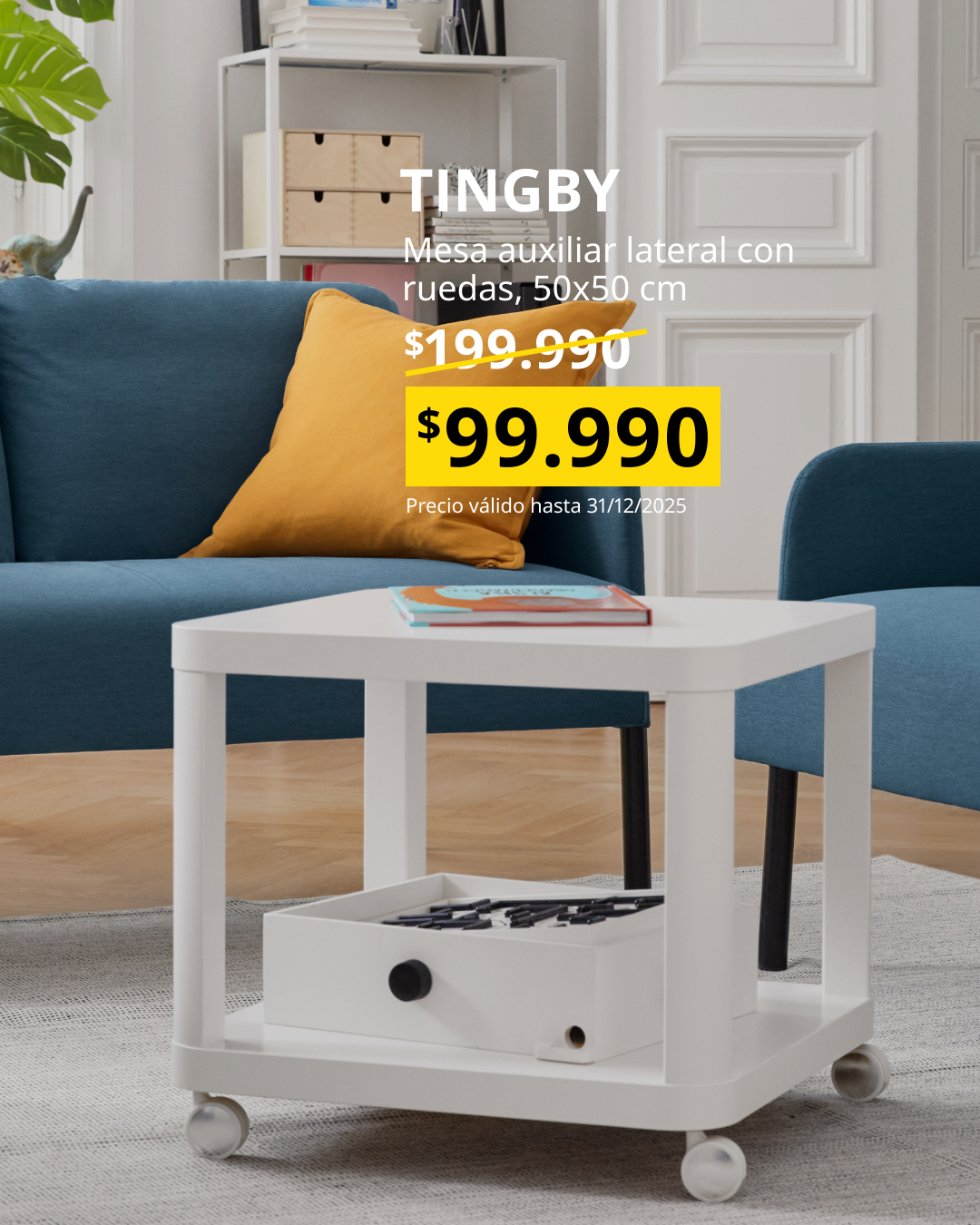 Mesa de centro blanca TINGBY a precio especial