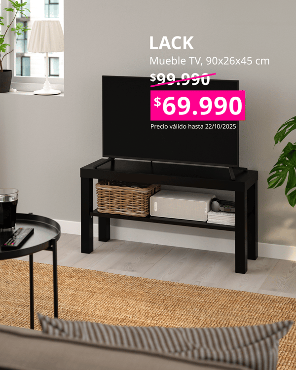 Mesa para TV LACK negro.