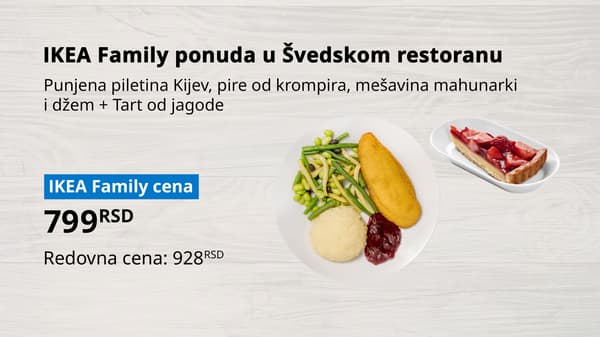 Mesečna IKEA Family ponuda u Švedskom restoranu