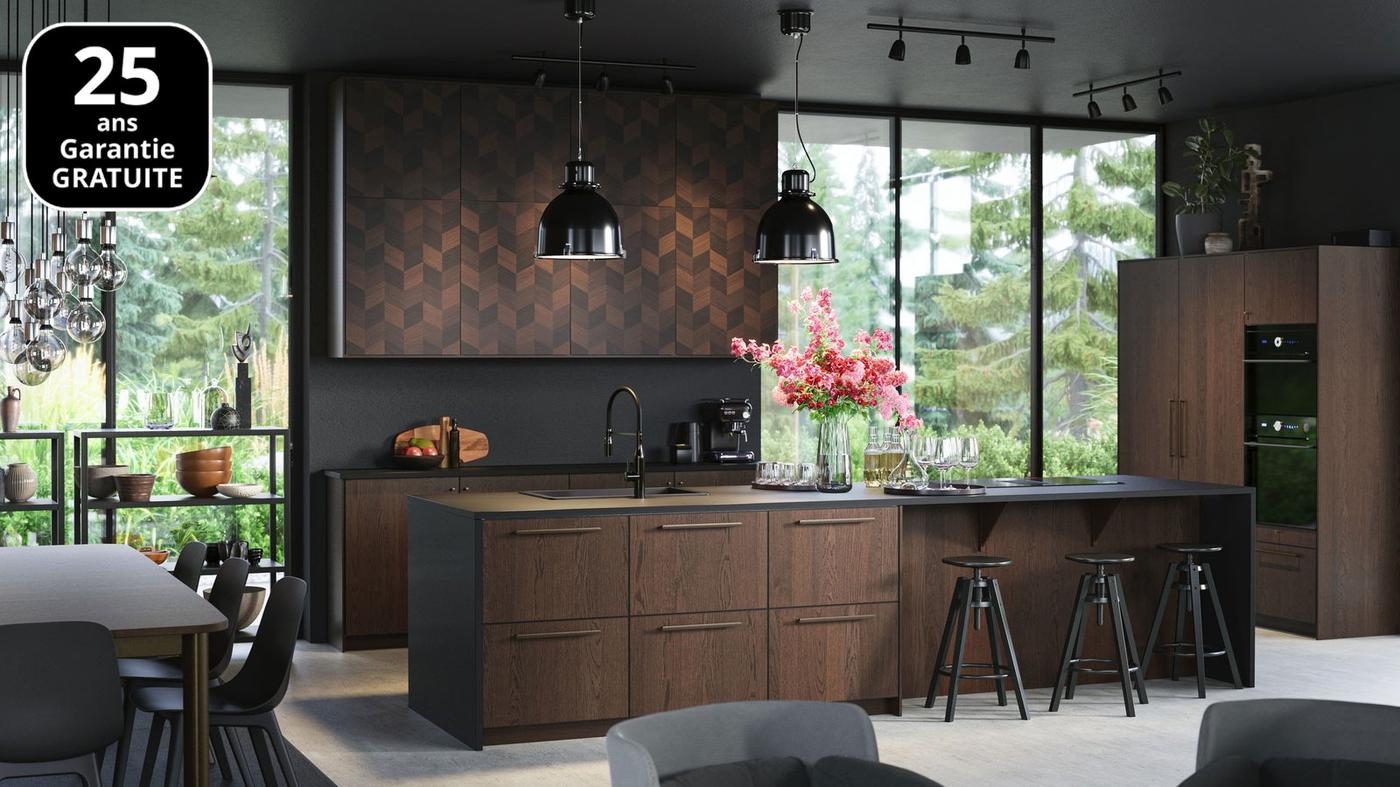 Cuisines METOD finition SINARP brun foncé IKEA