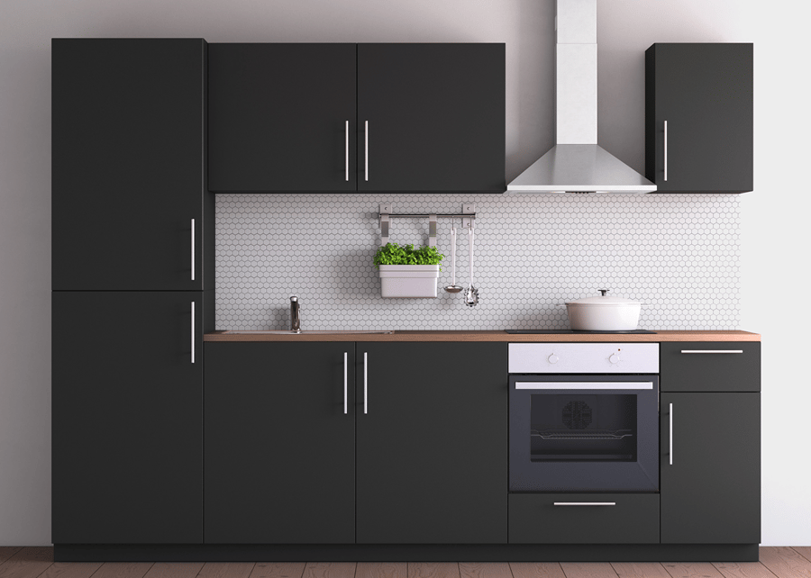 METOD Küchenzeile mit KALLARP Fronten Hochglanz grün IKEA