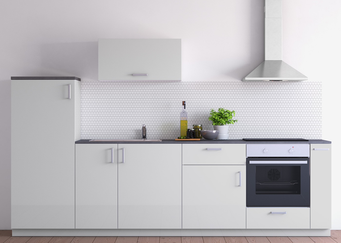 METOD Küchenzeile mit RINGHULT Fronten Hochglanz Grau IKEA