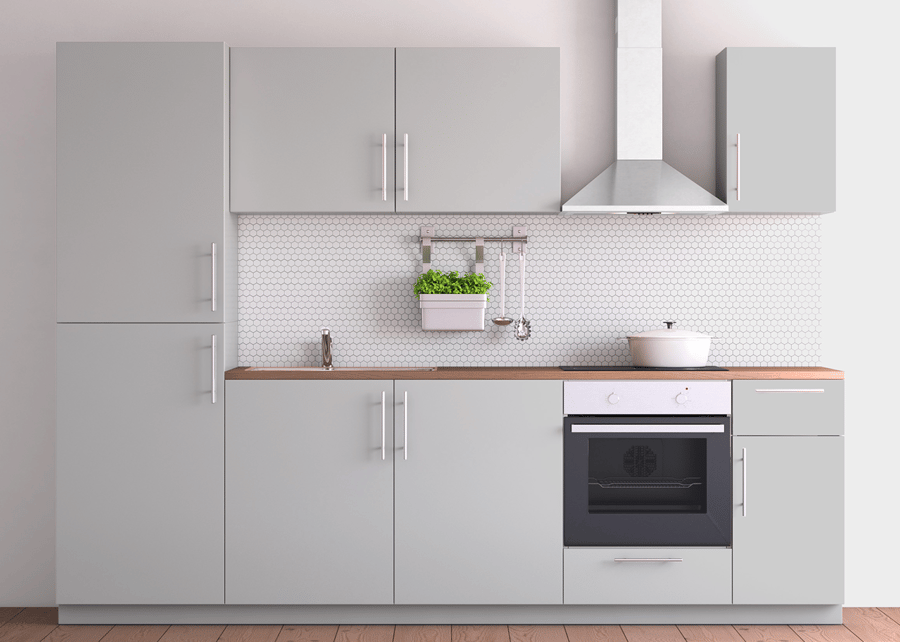 METOD Küchenzeile mit SÄVEDAL Fronten in weiß - IKEA