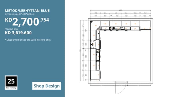 METOD/Lerhyttan blue
DIMENSIONS/400*400*228