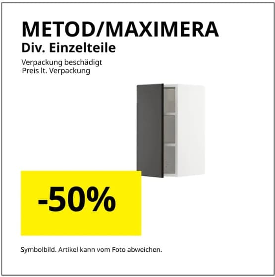 METOD/MAXIMERA – Diverse Einzelteile
Verpackung beschädigt, 50 % Rabatt