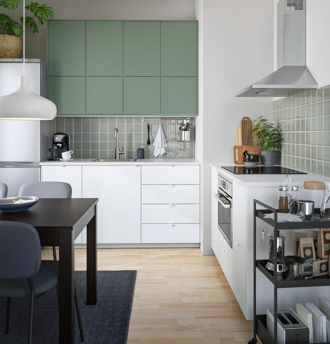 METOD/VEDDINGE/BODARP alb/gri-verde