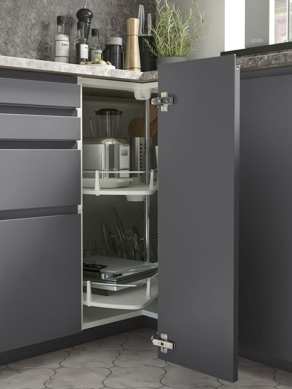 Meuble bas d'angle de cuisine ouvert