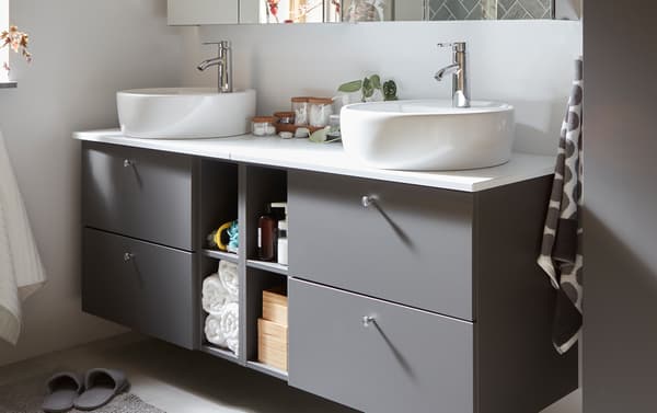 Rangement Astucieux Et Elegant Pour La Salle De Bain Ikea