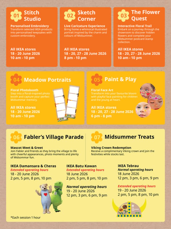 Midsummer fest activities in-store
